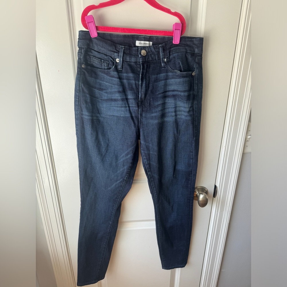 Good American Cropped Good Waist Jeans